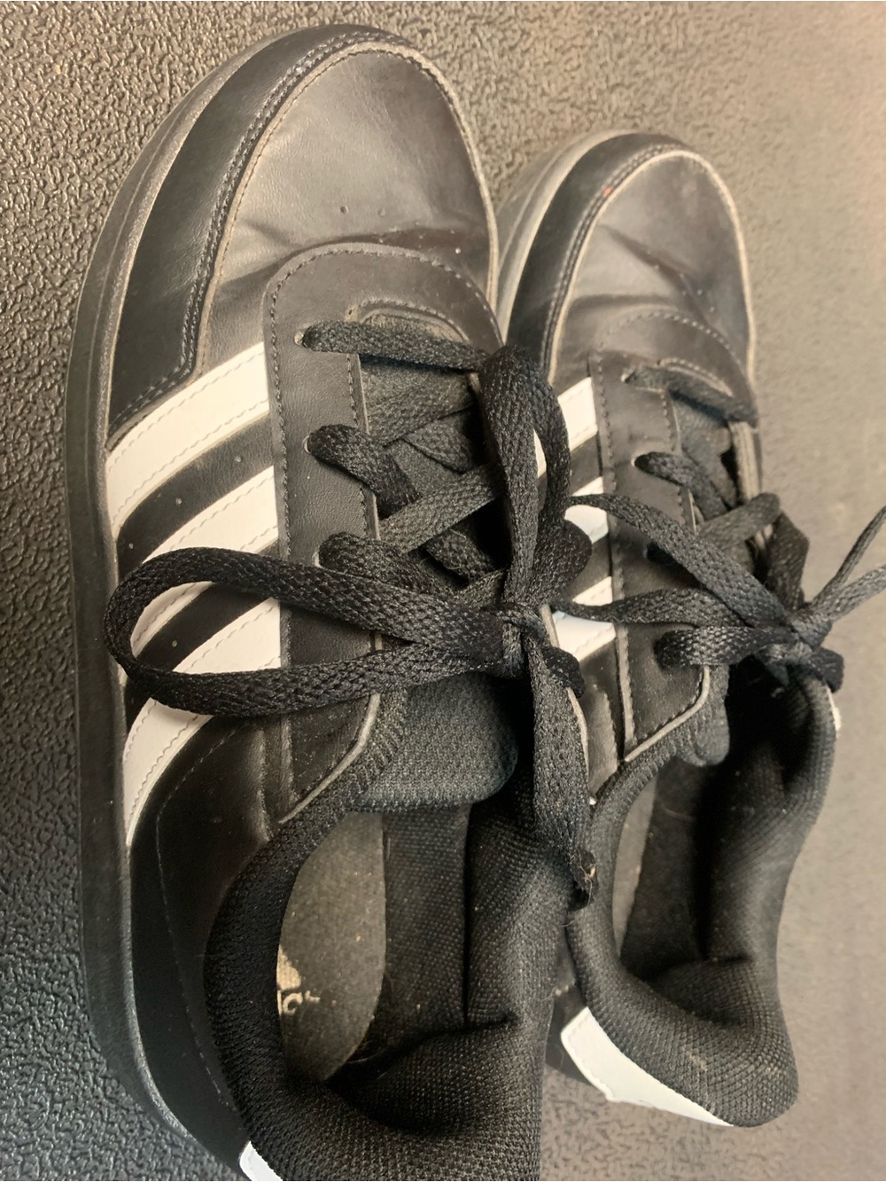 Black and White Adidas Sneakers